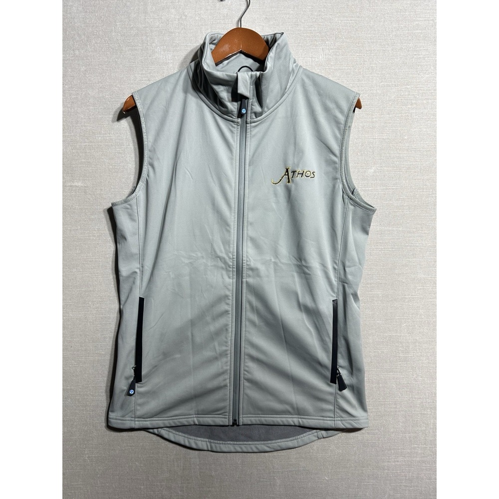 NWOT North Sails Race Softshell Vest Jacket Mens Medium Gray DWR Full Zip Up